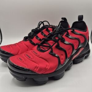 Nike Air VaporMax Plus Men's Size 12 University Red Black Sneakers CU4863-600